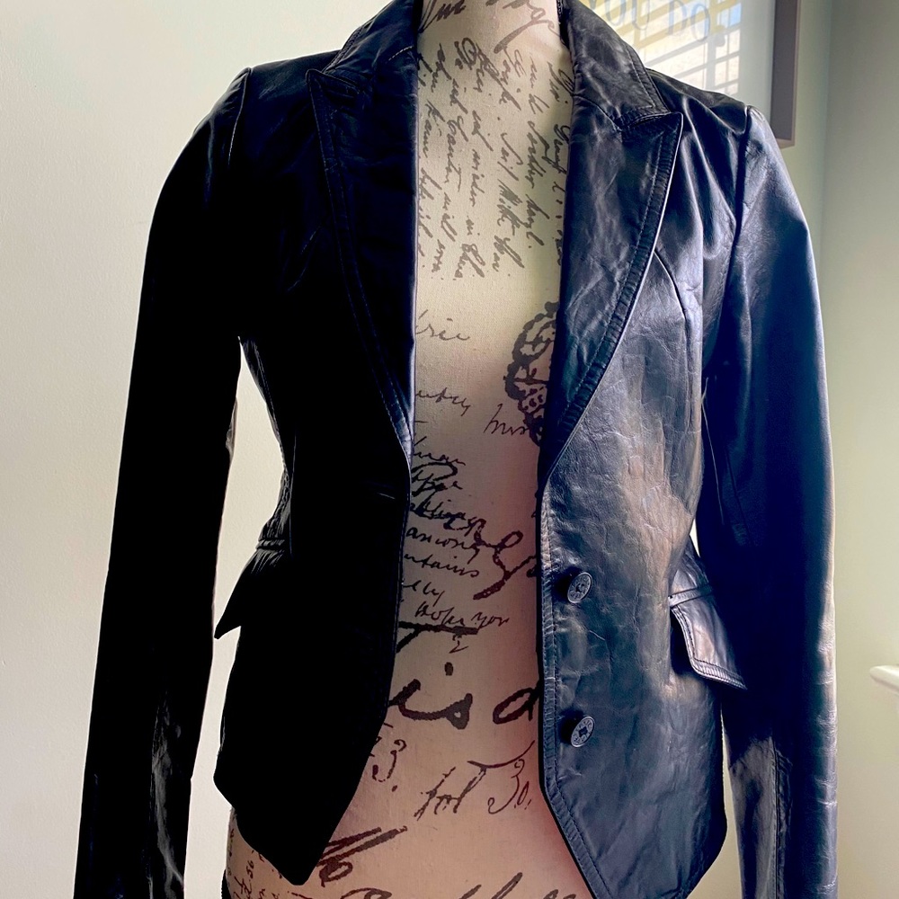 Italian leather blazer